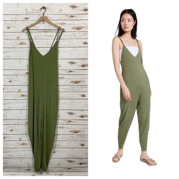 NWT Bandier Le Ore Como Modal Jumpsuit - Olive - XL - Picture 1 of 12
